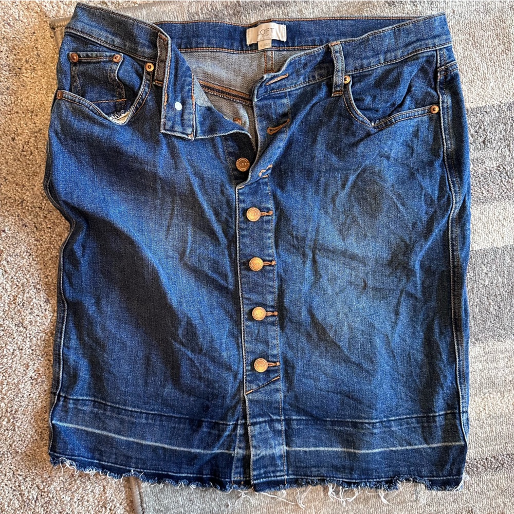 Loft Jean Skirt